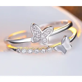 Prsten Dámský prstýnek s motýly D3006