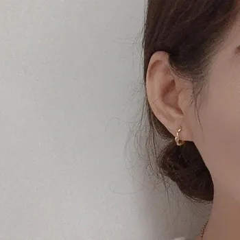 Náušnice Dámské kruhové náušnice R64 starorůžová