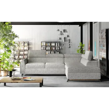 Sedací souprava Rozkládací rohová sedačka CAIRO šedá melír