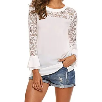 Dámská halenka Dámská halenka s krajkou bílá M