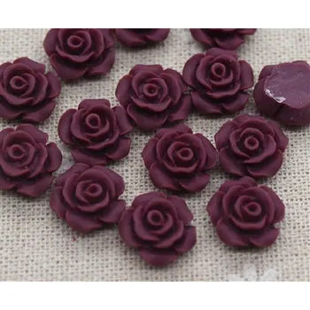 Dekorativní růžičky 50 ks bordová