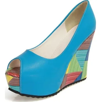 Dámské lodičky Dámské klínové lodičky Jane modrá 40