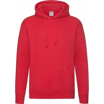 Pánská mikina Fruit of the Loom Pánská prémiová mikina klokanka Fruit of the Loom, 70% bavlna Barva: červená, Velikost: XL
