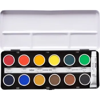 Vodová barva Sada akvarelových barev Cake Colors Transparent