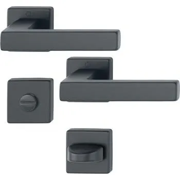 HOPPE sada kování AUSTIN na rozetě WC, 52-57 mm, hliník černý