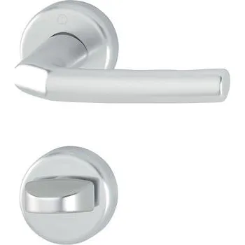 Stavebniny HOPPE kování BIRMINGHAM, interiérové, klika-klika, WC stříbrná, rozeta PZ