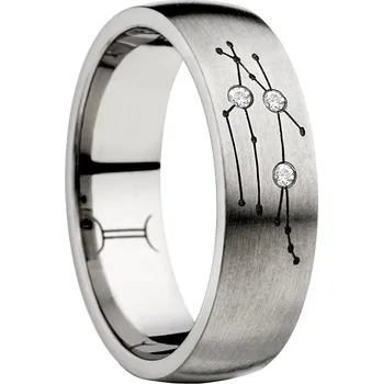 Prsten SWEPOL Titanový prsten ZODIAC, znamení blíženci - velikost 48 - ZOD-C02-48