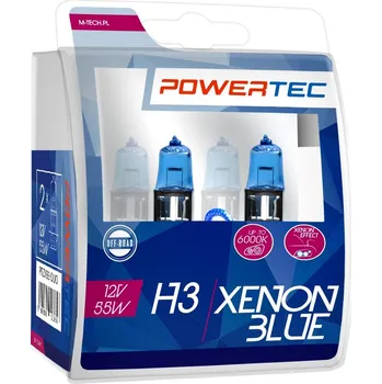 Autožárovka Žárovky M-Tech POWERTEC Xenon Blue H3 55 W 2 ks
