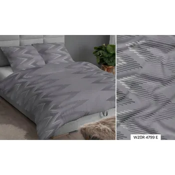 Povlečení Povlečení saténové 140x200 šedé geometrické vzory na zip KARO Satin