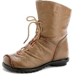 Dámské kožené zimní kotníkové boty khaki 37