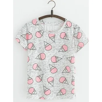 Dámské tričko Dámské tričko se zmrzlinou J1799 růžová S