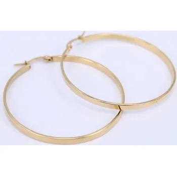 Náušnice Dámské kruhové náušnice G871 zlatá 50 mm