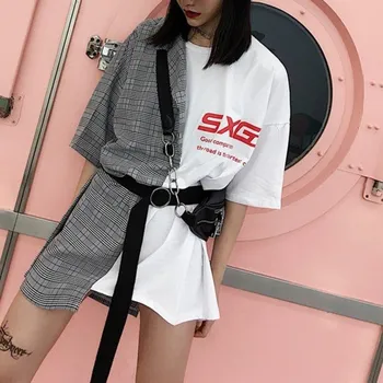 Dámské šaty Dámské mini šaty kombinované bílá M