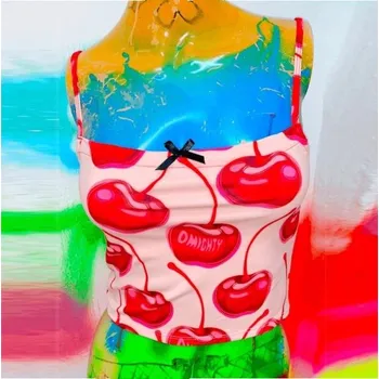 Dámské krátké tílko s třešněmi A1275 M