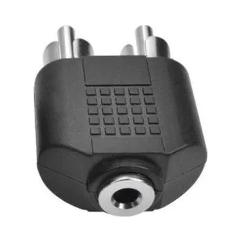 Video redukce Adaptér 3.5mm jack na 2x RCA F/M