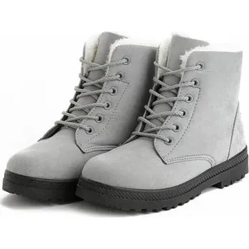 Dámská zimní obuv Dámské zimní boty s kožíškem J836 šedá 36