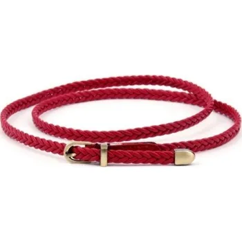 Opasek Dámský tenký pásek 100 cm červená 100 cm