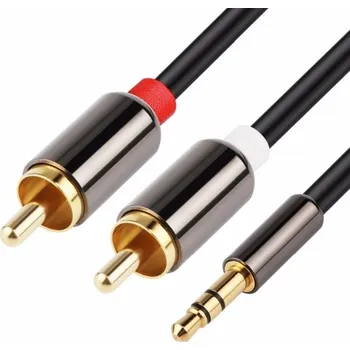 Audio kabel AUX propojovací kabel - 3 výstupy 50 cm