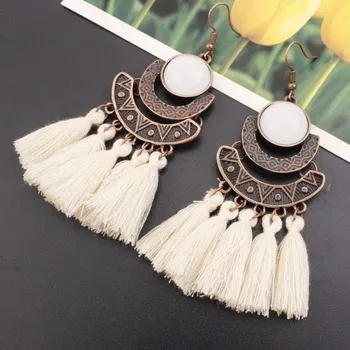 Šperk Dámské visací náušnice se střapcem G162 3