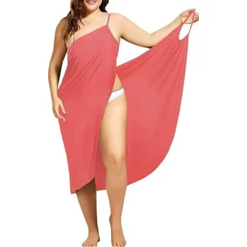 Dámské oblečení Dámské plážové šaty červená XXL