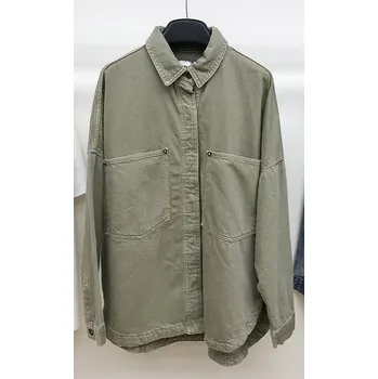 Dámská džínová bunda P1881 armádní zelená M