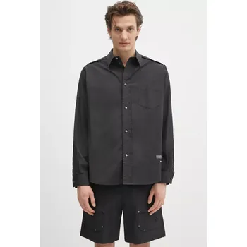 Pánská košile Bavlněná košile Undercover Shirt/blouse, M, černá, 99X