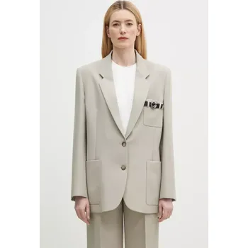 Dámské sako Sako Coperni Belted Pocket Tailored béžová barva, oversize, COPV69F3004, L, 12X