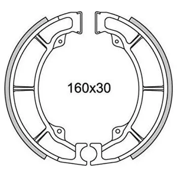 Brzda pro motocykl brzdové obložení (drážkované) NEWFREN (2 ks v balení) KAWASAKI ER 500 C Twister 2001-2006