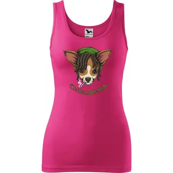 Dámské tílko s potiskem Čivava Velikost: L, Barva: Purpurová