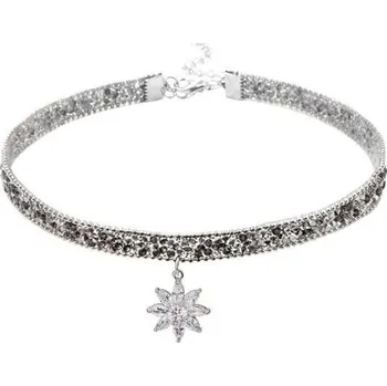 Náhrdelník Dámský choker náhrdelník s květinou