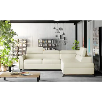 Sedací souprava Rozkládací rohová sedačka CAIRO béžová ekokůže