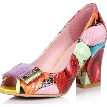 Dámské lodičky Dámské kožené lodičky s potiskem 35