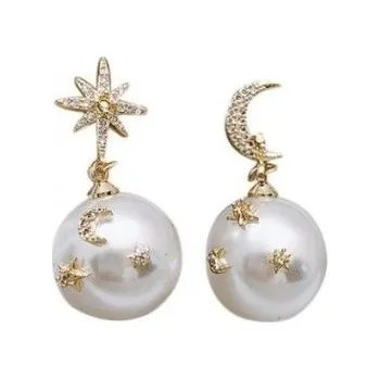 Náušnice Dámské visací náušnice s perlou G762