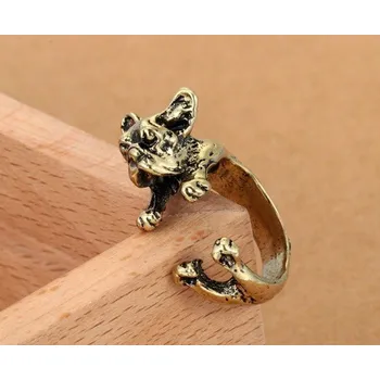 Prsten Dámský psí prsten J1844 zlatá