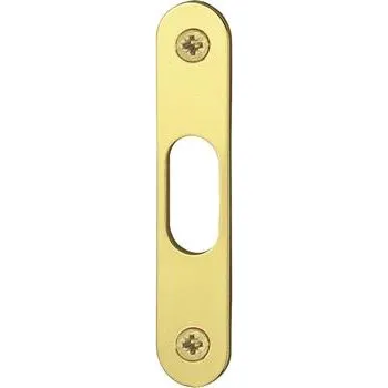 Protiplech pro zámek posuvných dveří, 90 x 18 x 2 mm, mosaz leštěná (60 ks)