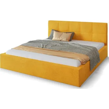 Postel Čalouněná postel 180x200 cm VEGAS PARIS ŽLUTÁ