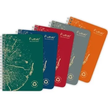 Blok Blok kroužkový Clairefontaine Forever A6, linkovaný, mix