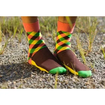 Dámské ponožky Barevné ponožky se vzorem oranžová