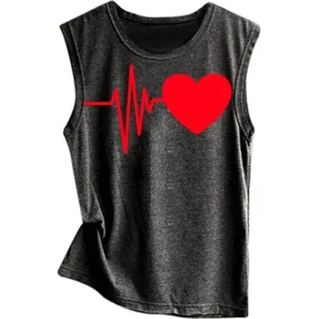 Dámské tílko s potiskem srdce M 2