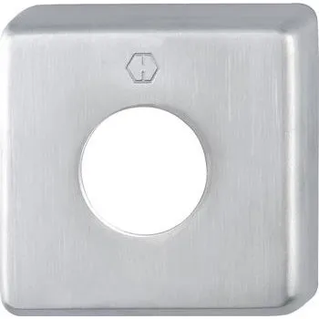 HOPPE kliková krycí rozeta hranatá, nerez mat