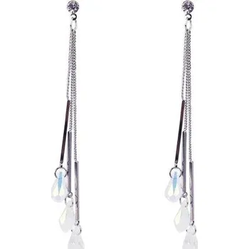 Náušnice Dámské visací náušnice s krystaly G1365