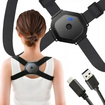 Inteligentní ortopedická korektor držení těla černý s displejem