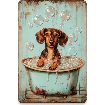 Plechová cedule BAF Kovová cedule Hafík se koupe 30 x 20 cm