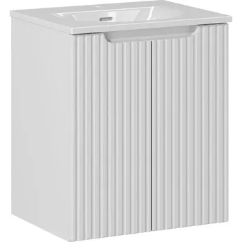 Policová skříň Závěsná skříňka Nova White II se zápustným umyvadlem 50 cm bílá