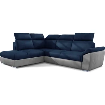 Sedací souprava Rozkládací rohová sedačka LORENZA modrá / šedá