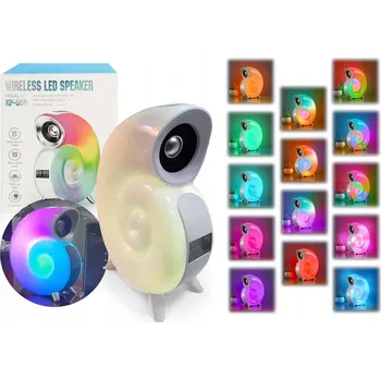 Bluetooth reproduktor s hodinami a LED lampou – Šnek – KP-556