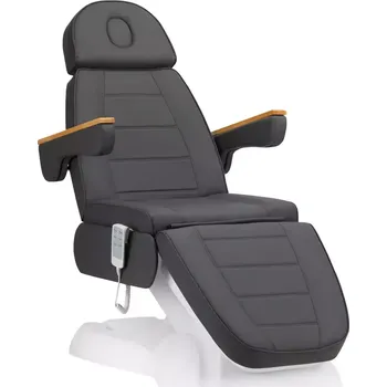 Pedikérské křeslo Elektrické kosmetické křeslo Lux 273B - 3 motory - tm. šedé, bílá podstava