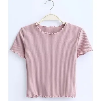 Dámský crop top růžová M