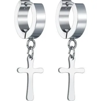 Náušnice Dámské kruhové náušnice s přívěskem H826 stříbrná 12