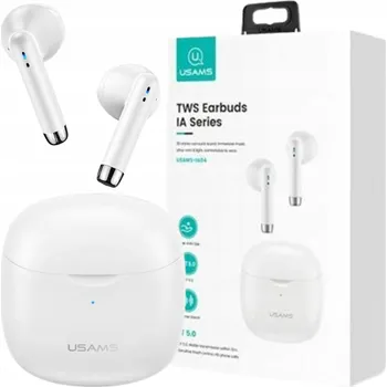 Sluchátka Bezdrátová sluchátka do uší USAMS Bluetooth 5.0 TWS bílá